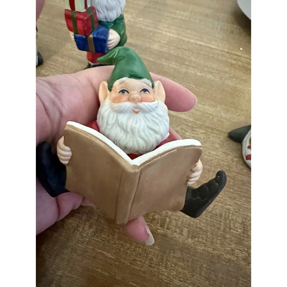 Vintage Set of 4 Homco Christmas Toymaker‎ Elves Pixies Figurines #5602